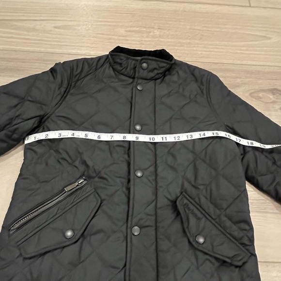 Barbour Chelsea Children's Black Nylon Quilted Zipper/Snap Closure Barn Jacket L - Picture 3 of 7